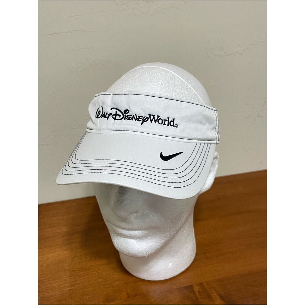 Walt Disney World Nike Dri-Fit Disney Parks White Visor Tennis Golf Pickleball